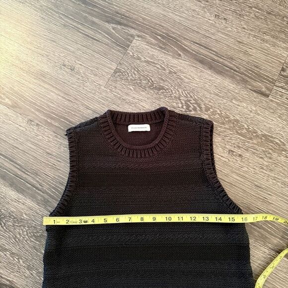 Club Monaco Fringe Trim Sleeveless Sweater Top - Picture 3 of 6